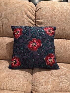 Mackenzie Childs Bluetopia Shimmer Pillow